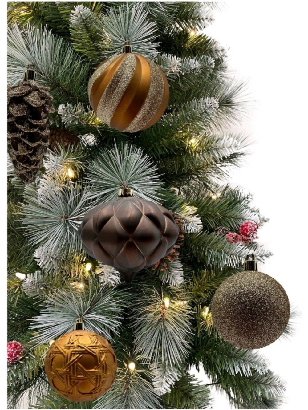 NWT Shatterproof 100-Count Christmas Ornament Set in Brown and Bronze Tones 2kg